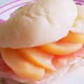 sweet_rose's cooksnap of when they made 〖 生ハムと白桃のクリームチーズサンド〗.
