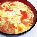 ソネチコ's cooksnap of when they made ニラ玉トマトの中華そうめん♪きゅうりも♪.
