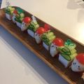 michii✩'s cooksnap of when they made キュウリのツリーとトマトのサンタさん.