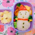 虹空ゆちゃ's cooksnap of when they made 簡単♪『雪だるまくん』おにぎり弁当♡.