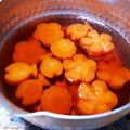 ruris7's cooksnap of when they made ねじり梅の煮物＊型抜き後の人参も活用♪.