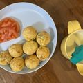 ゆかおーくん's cooksnap of when they made 材料3つ☆離乳食 中期〜 たこ焼き.