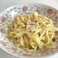 ちぃかま☆'s cooksnap of when they made レンジで簡単☆カルボナーラ風うどん.