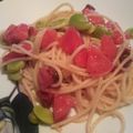 あまきよ's cooksnap of when they made トマトとそら豆の冷製パスタ♪バジル風味.