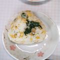 ✾ローズマリー✾'s cooksnap of when they made 天かす ほうれん草のナルム 胡麻おむすび.