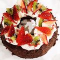 ゆっきひっき's cooksnap of when they made レンジで簡単おからクリスマスリースケーキ.