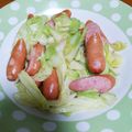 近所に同姓同名's cooksnap of when they made ウインナーとキャベツの炒め物.
