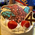 x_moko_x's cooksnap of when they made スパイダーマン ケーキ.
