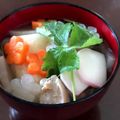 空の青と's cooksnap of when they made お正月✿簡単！紅白梅のお雑煮✿.