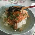 みつばちはっちん's cooksnap of when they made ごまダレが美味☆鯛茶漬け＆サーモン茶漬け.