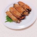 まあまま☆0403's cooksnap of when they made 茄子と人参の豚肉巻き照り焼き.