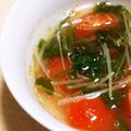 ポトフ嬢's cooksnap of when they made 中華風★水菜とトマトさっぱりスープ☆簡単.