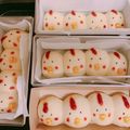柴犬のお顔☆'s cooksnap of when they made 可愛い〜♡ニワトリちぎりパン♫.