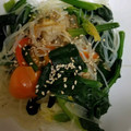 すずマロ's cooksnap of when they made エビとほうれん草と春雨炒め.