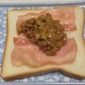 きらり流れ星's cooksnap of when they made 納豆トースト.