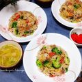 かおりかざり's cooksnap of when they made カリカリ梅と豚コマのひじき炒飯.