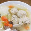 yukiful's cooksnap of when they made 鶏＆豚挽肉で柔らか美味～♡肉団子スープ.
