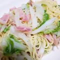 みれいく's cooksnap of when they made 白菜とベーコンの塩焼きそば.