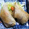 happy_children's cooksnap of when they made 筑前煮をリメイクして春巻きに～.