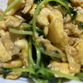 una©️'s cooksnap of when they made 豆苗と卵の甘辛炒め.