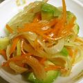 由芽15's cooksnap of when they made アボカドと人参のオイスターソース和え.