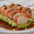 Nakatojias's cooksnap of when they made クリスマスに♪ホタテとサーモンの前菜.