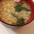 にょにょ?'s cooksnap of when they made 小松菜と天かすのおみそ汁.