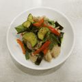 クック9BD0HE☆'s cooksnap of when they made バジル香る♪鶏肉と夏野菜のガリマヨ炒め.
