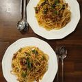 Mi7kuma's cooksnap of when they made ドライトマトと青唐辛子のちょいピリスパ.