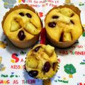 クッカーまさおちゃん's cooksnap of when they made 焼き芋と黒豆のお気楽な蒸しパン.