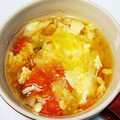 智☆恵's cooksnap of when they made トマト＆レタスのたまごスープ.