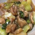 ココアLoveママ's cooksnap of when they made ちくわぶ&青梗菜&豚こま肉の中華炒め.