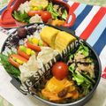 U☆kaoru's cooksnap of when they made 赤ウインナーポケットに詰めて♡鮮やか弁当.