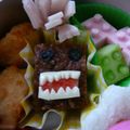 あぁるちゃん's cooksnap of when they made お弁当ハンバーグアレンジ　ど～もくん.