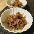 かなぽん☆☆'s cooksnap of when they made 牛ごぼうとえのきの甘辛炒め【作りおき】.