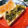 Satoco❋'s cooksnap of when they made かんたん❀高菜トースト.