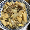 クック8J0LFQ☆'s cooksnap of when they made たけのことこんにゃくと豚肉のいため.