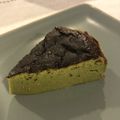 ゆうゆう715's cooksnap of when they made 生クリームなし♪バスク風抹茶チーズケーキ.