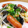 nemino's cooksnap of when they made ウインナーともやしとキクラゲの卵炒め.