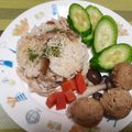 akoreana's cooksnap of when they made 炊飯器で作るガーリックチキンライス♪.