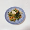 erikaaa♡'s cooksnap of when they made 豆腐のおかか炒め♡青菜ときのこも。.