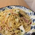 うえたんまん's cooksnap of when they made 白菜と椎茸、ベーコンの和風ペペロンチーノ.