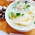 反省堂書店（のぐち）'s cooksnap of when they made おもち入り七草粥　中華風.