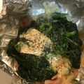 saki1010's cooksnap of when they made ホウレン草のチーズホイル焼き.