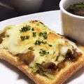 ☆GSSQHY☆'s cooksnap of when they made 野菜炒めプラスで♬カレーチーズトースト♡.