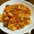 お塩と砂糖's cooksnap of when they made レンジ7分で♪レンチントマトマーボー丼.