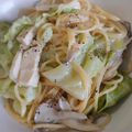 もこたみ's cooksnap of when they made サラダチキンとしめじのクリームパスタ♡.