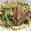 クックHAL1PS☆'s cooksnap of when they made 豆苗と白菜とソーセージの炒め物.
