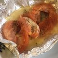 もぐもぐのんち's cooksnap of when they made 白身魚と丸ごとトマトのホイル焼き.