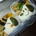 めそ。's cooksnap of when they made キャラ弁✿1分deスヌーピーおにぎり.